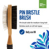 Only Natural Pet Pin Bristle Brush with Bamboo Handle for Dogs