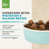 Only Natural Pet Whitefish and Salmon  Superfood Bites Dog Food Toppers In Bowl