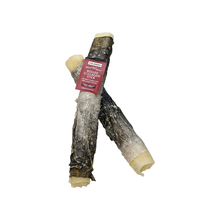 Icelandic+ Beef Rolled Collagen Stick Dog Chew with Wrapped Fish