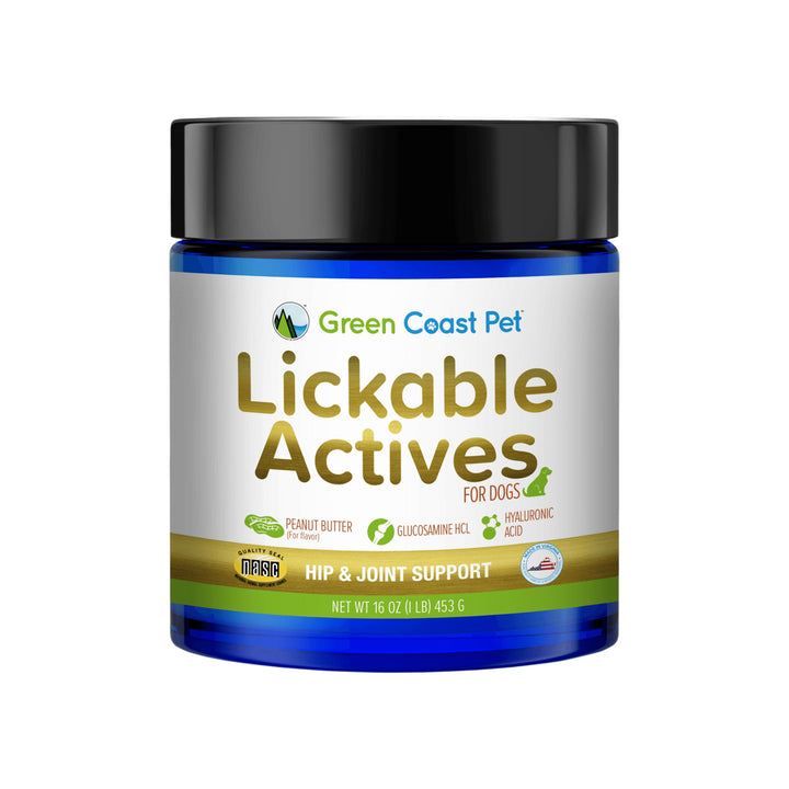 Green Coast Pet Lickable Actives Hip & Joint Functional Peanut Butter Treat for Dogs